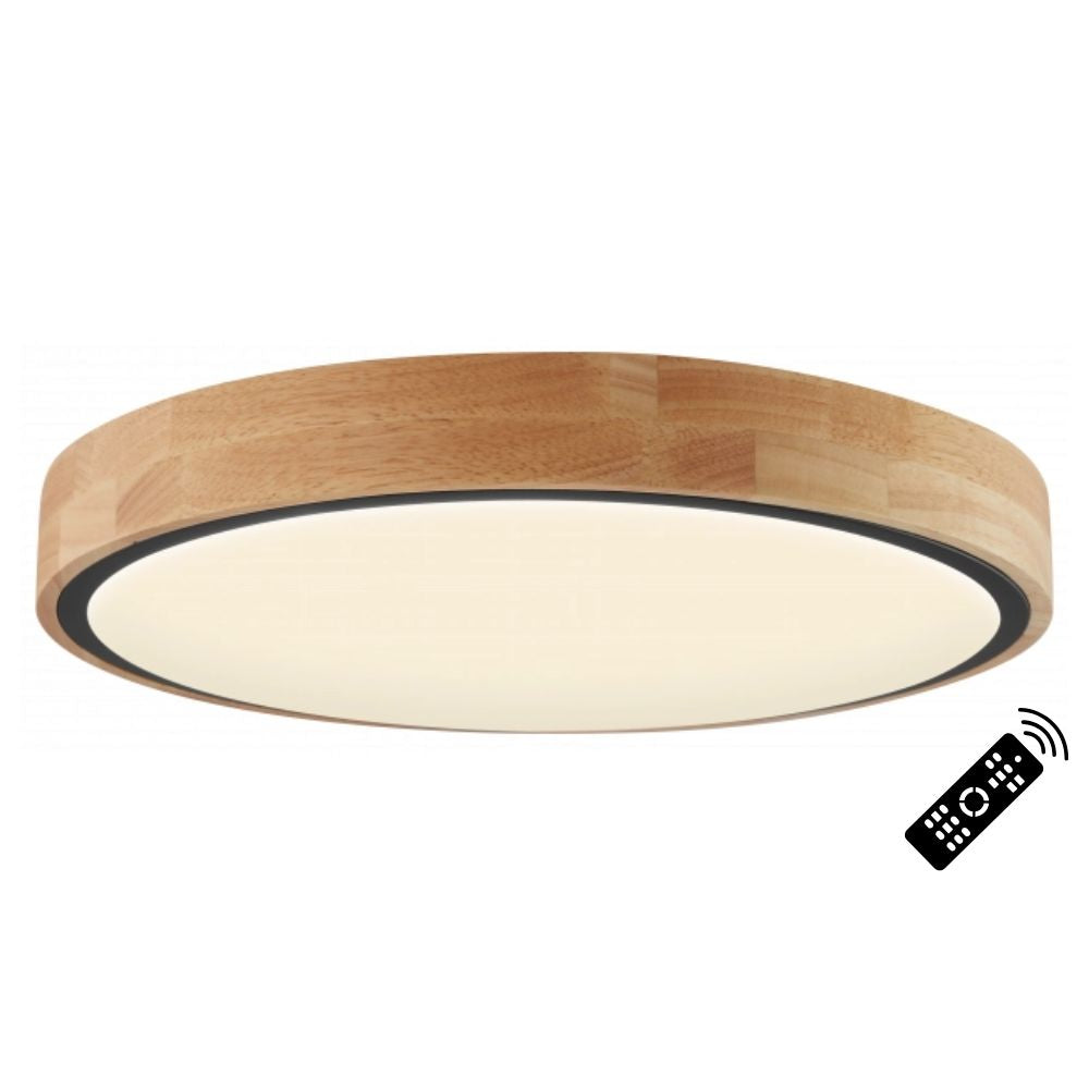 LED Plafonjera 60W CCT Drvo 4500Lm Dim/Kontrola Ф510X85Mm