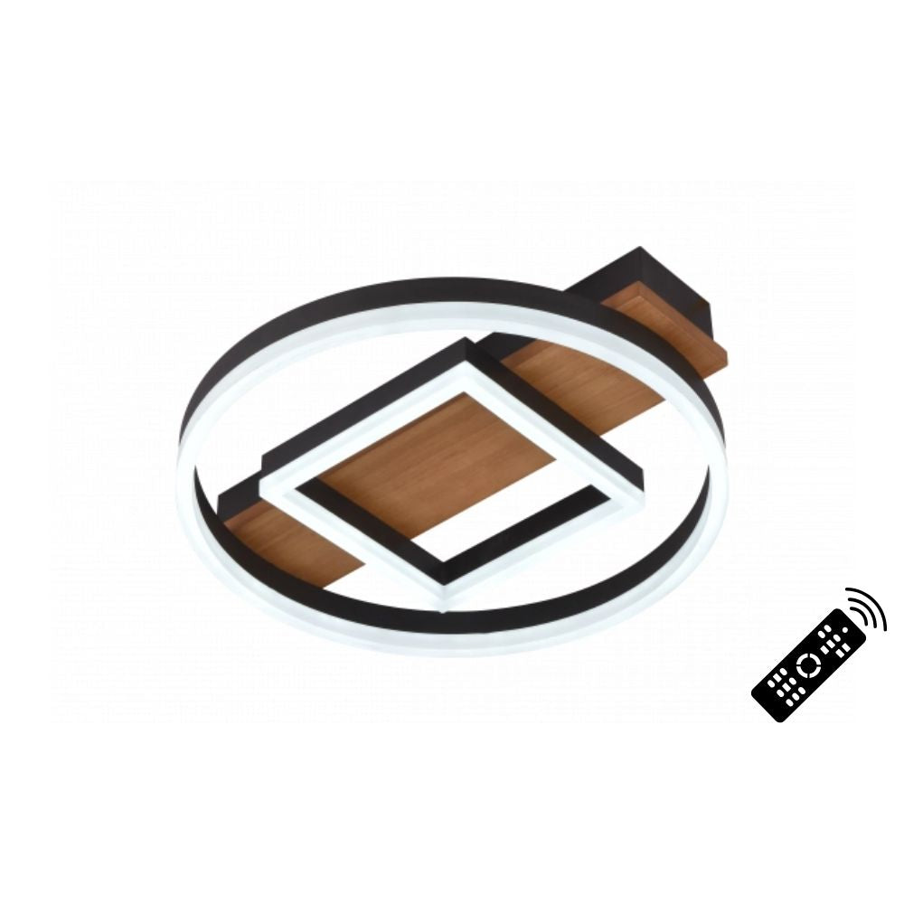LED Plafonjera 46W CCT Drvo Krug 3450Lm Dim/Kontrola 430X400X80Mm