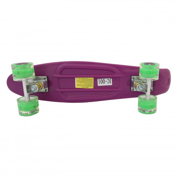 Dečiji skejtbord sa svetlećim točkovima 001 ljubičasti, 56cm×15cm, uzrast 3+