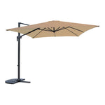 Viseći aluminijumski suncobran 250*250 cm 360° sivo-braon