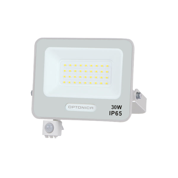 LED Reflektor Sa Senzorom Beli 30W 6000K 2700Lm IP65