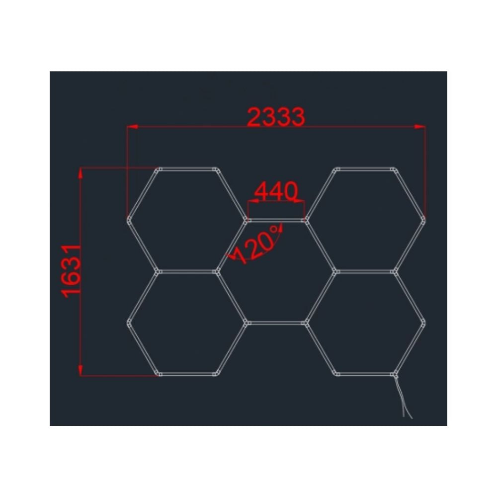 Heksagon Set 5 Hex 192W 6000K 23040Lm IP20