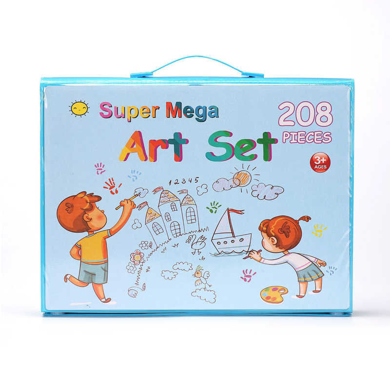 MAGIC ART SET 208 DELOVA – Kreativni kofer za crtanje i slikanje sa štafelajem