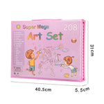 MAGIC ART SET 208 DELOVA – Kreativni kofer za crtanje i slikanje sa štafelajem