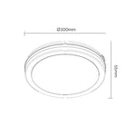 LED Plafonjera Mona-300-30W CCT IP65 Drvo