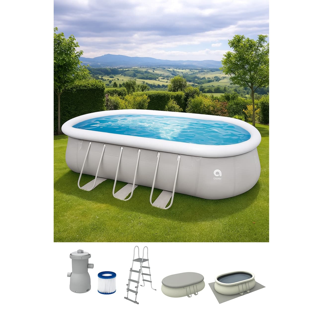 Bazen set 610x360x122 ovalni prsten