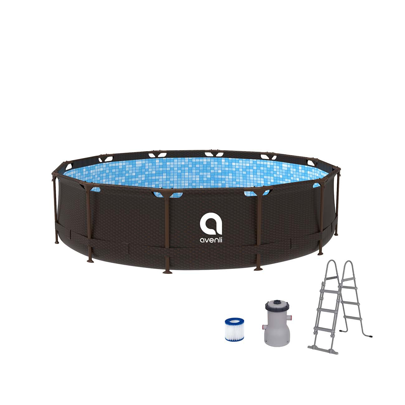 Bazen Frame Plus ratan 360x100 cm