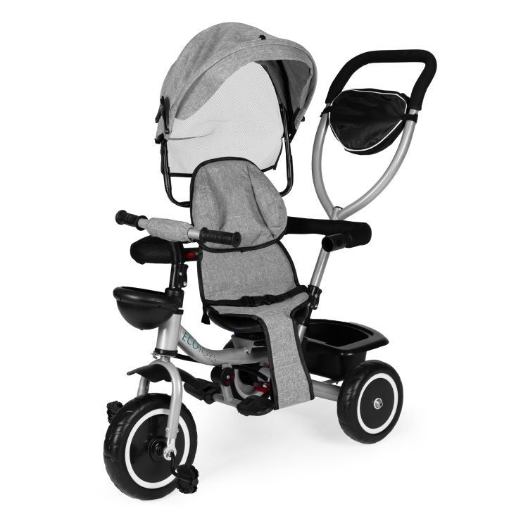 2u1 tricikl sa rotirajućim sedištem i sklopivom tendom Gray, ECOTOYS