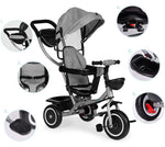 2u1 tricikl sa rotirajućim sedištem i sklopivom tendom Gray, ECOTOYS