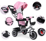 2u1 tricikl sa rotirajućim sedištem i sklopivom tendom Pink, ECOTOYS