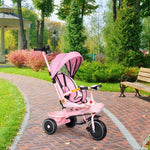 2u1 tricikl sa rotirajućim sedištem i sklopivom tendom Pink, ECOTOYS