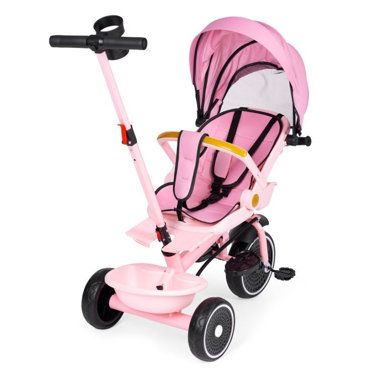 2u1 tricikl sa rotirajućim sedištem i sklopivom tendom Pink, ECOTOYS