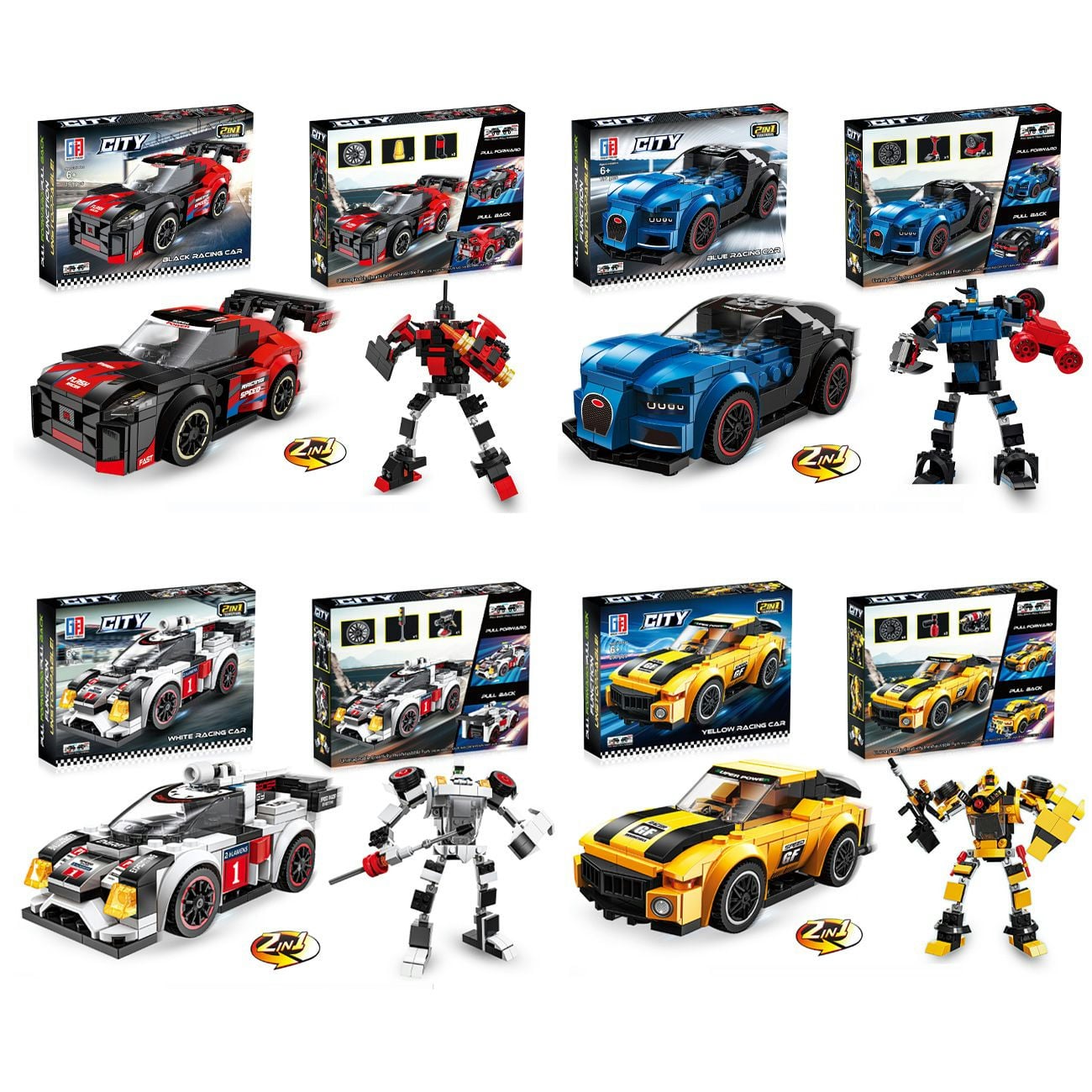 Kocke za sklapanje Transformers 2u1, 4 verzije