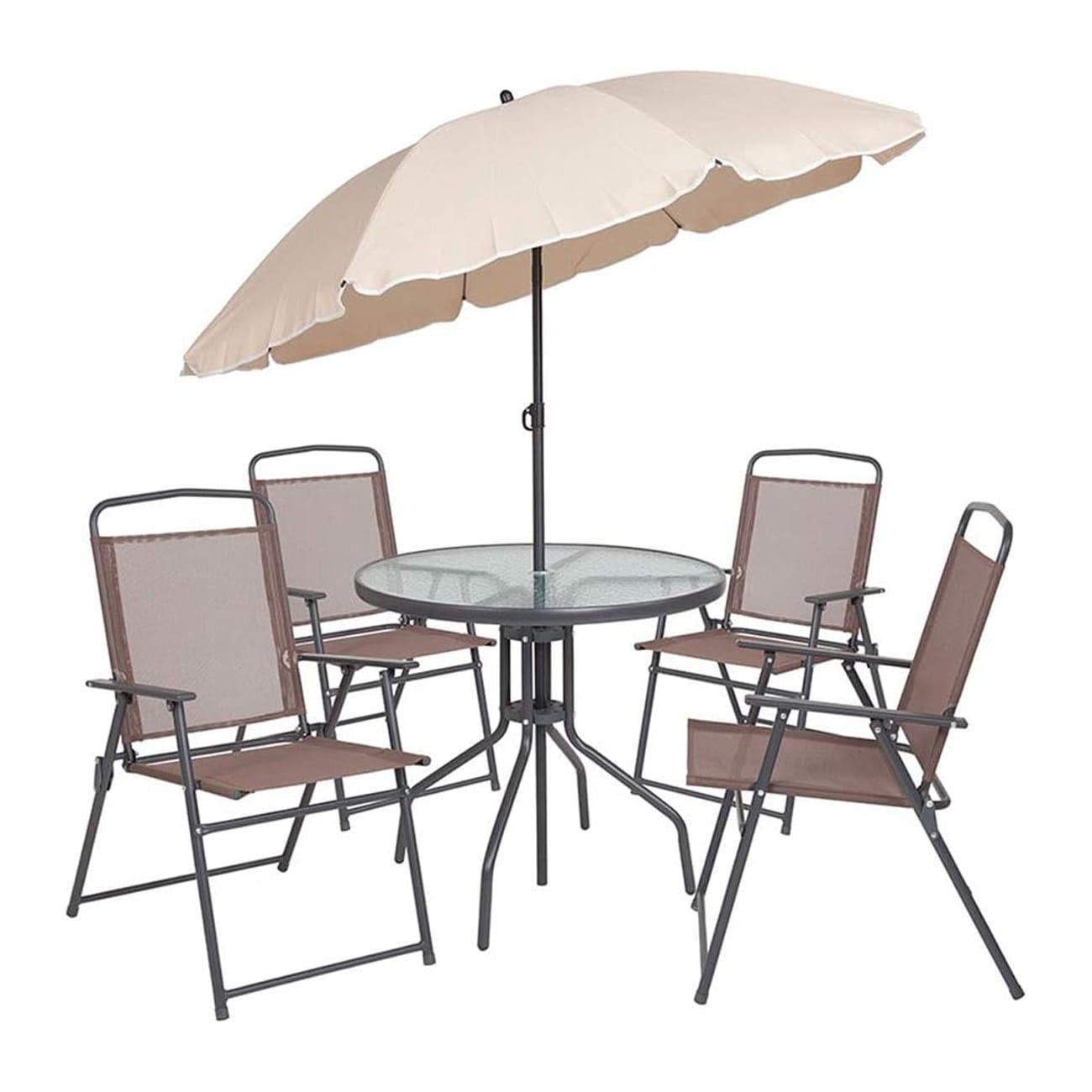 Baštenski set od 6 delova sa suncobranom