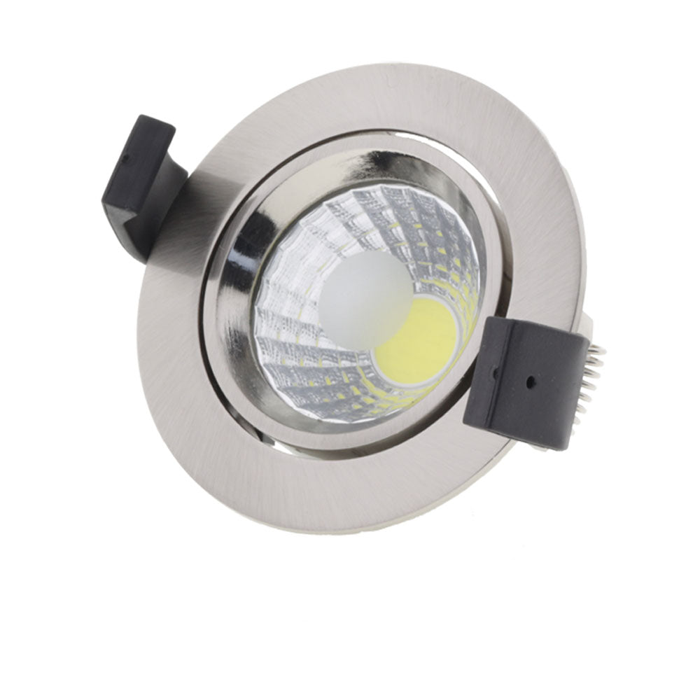 Fiksna Rozetna Inox Krug LED COB 8W 6000K 560Lm IP20 GU10