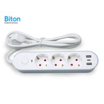 Prenosna Prikljucnica Gs03Ku 3/3Met, 2 USB, TIP C