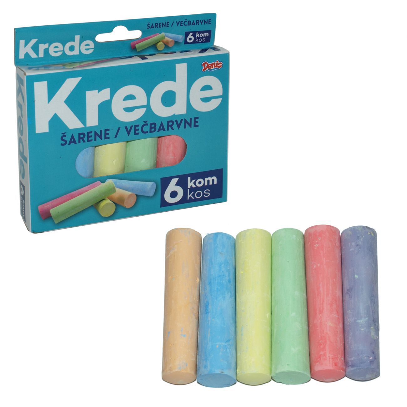 Džambo kreda set u boji, 6 kom u pakovanju