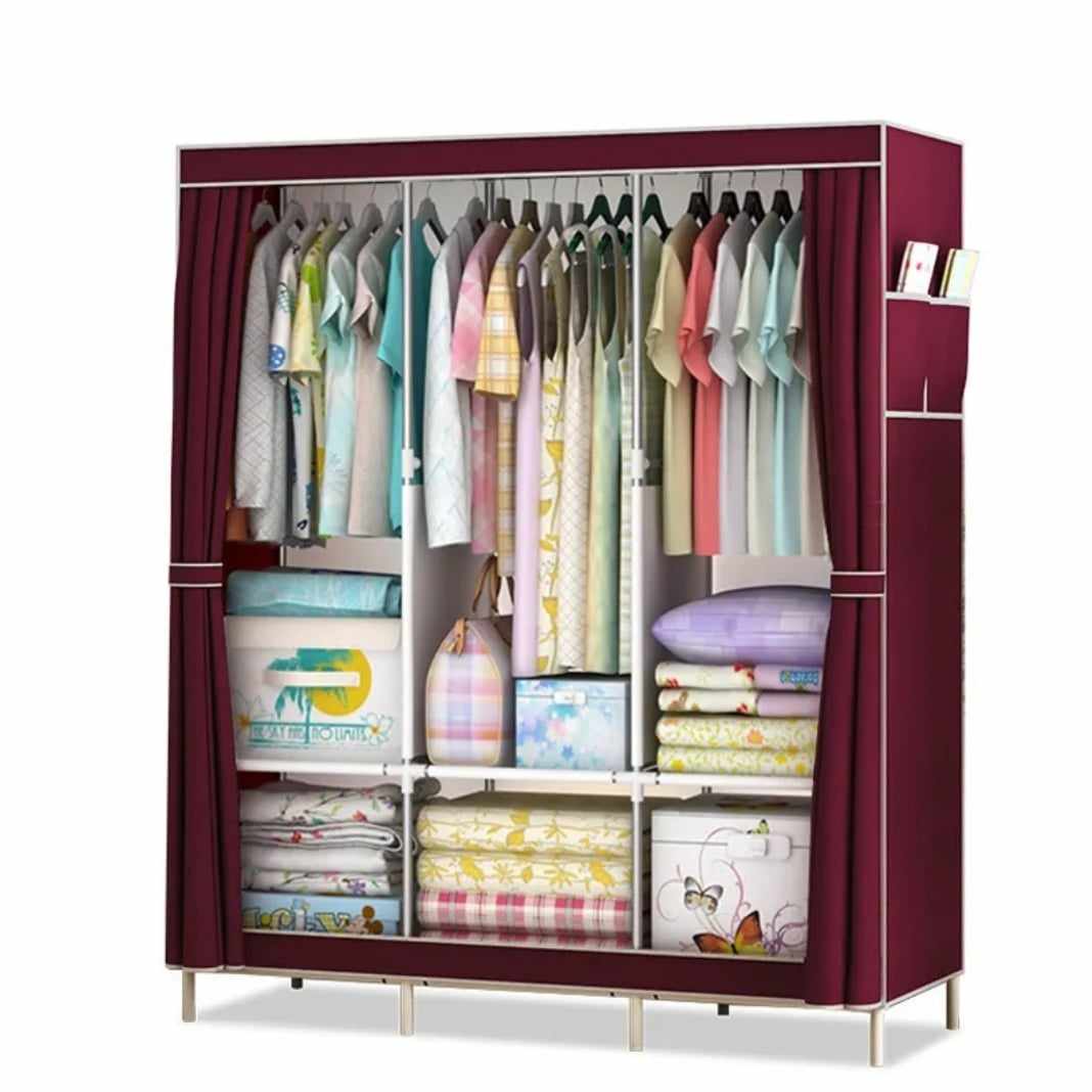 Prenosivi platneni ormar 130x45x170cm, bordo