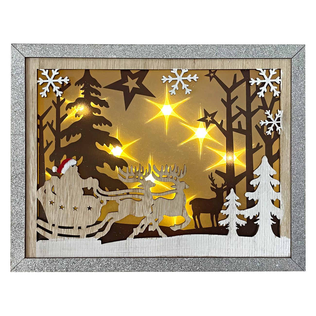 Novogodišnji ukras LED slika 30*24 cm