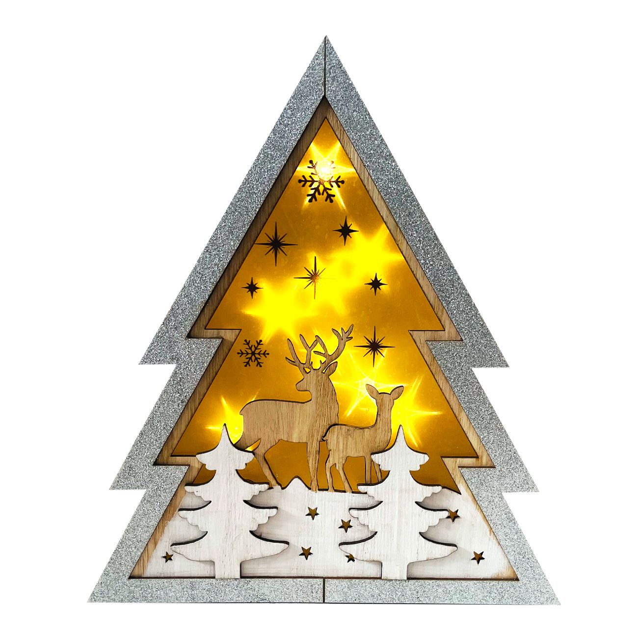 LED jelka 27*30 cm