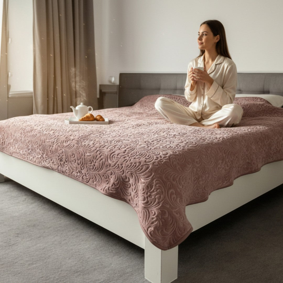 Ćebe Premium Soft 210x240cm Bahar vino boja