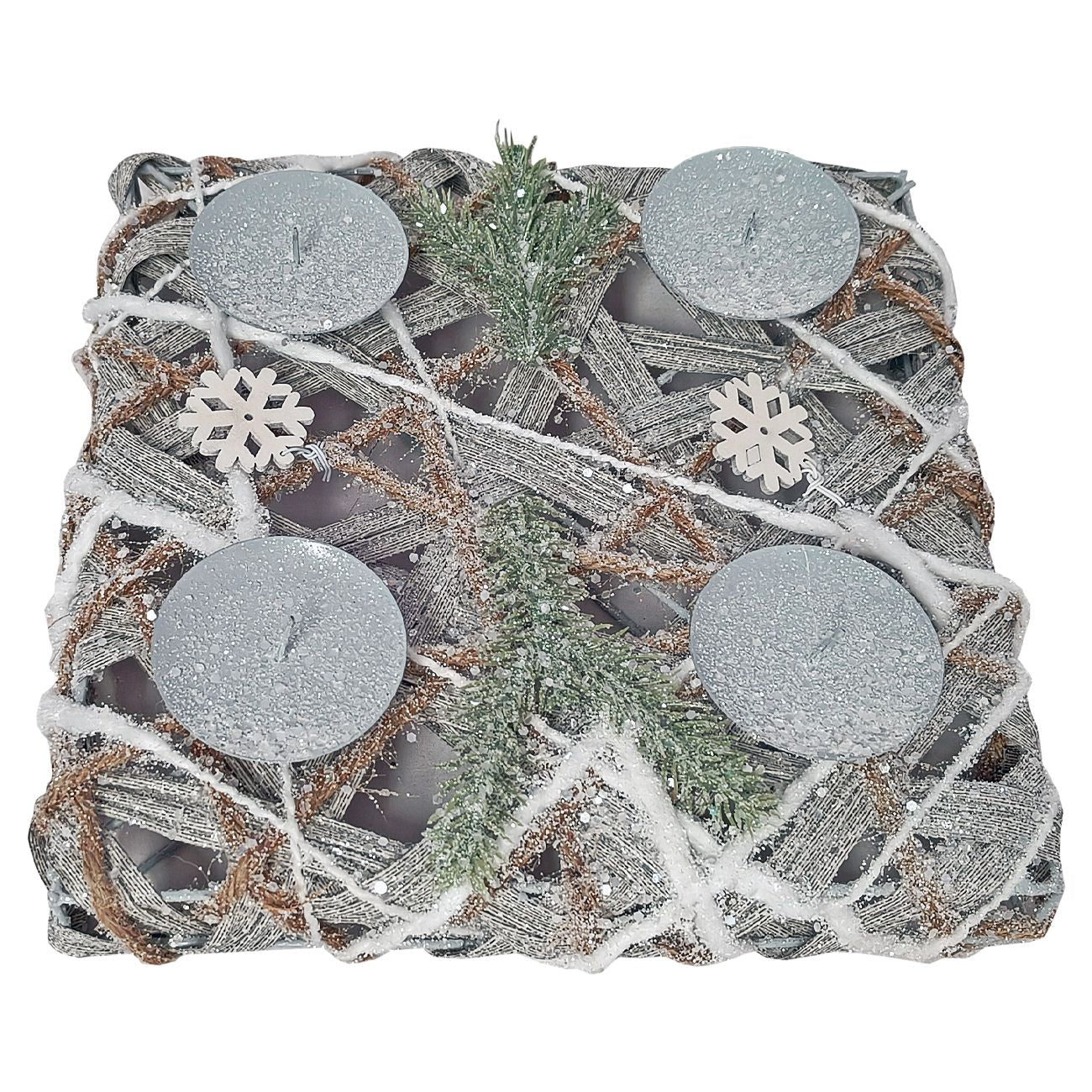 Adventski venac 25*25 cm kvadrat