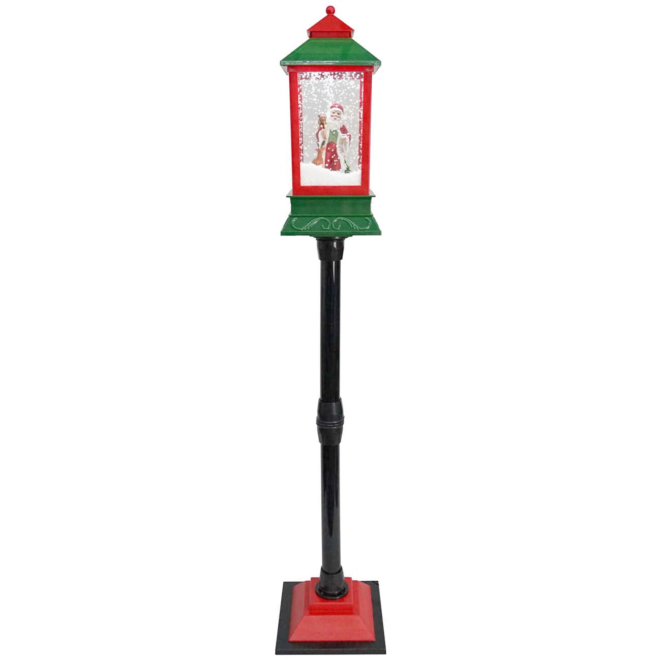 Božićni podni fenjer 148 cm, zeleno-crveni