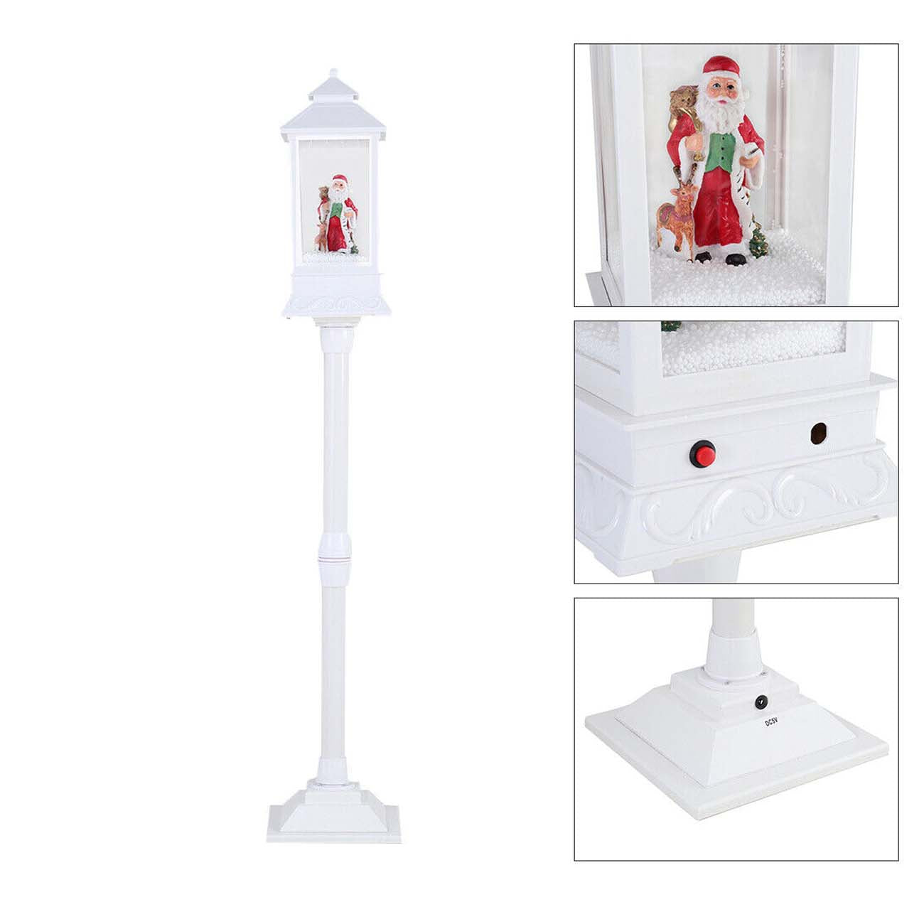 Božićni podni fenjer 148 cm, beli