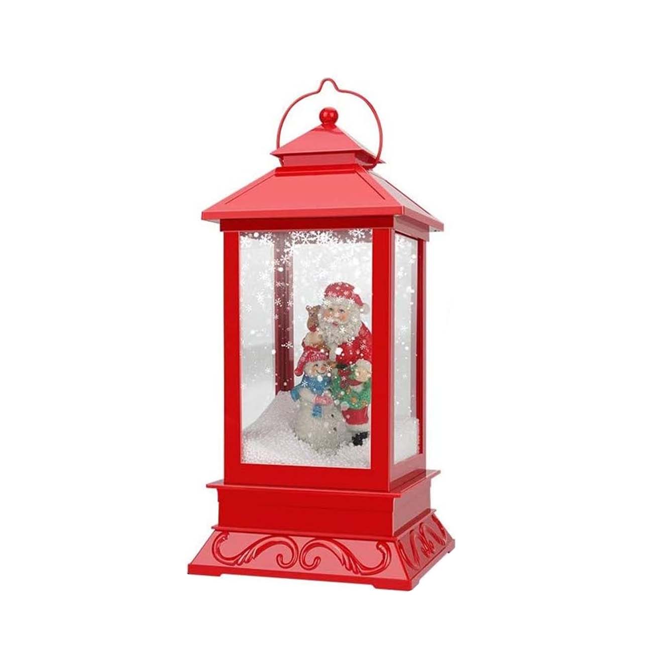 Božićni stoni fenjer 41 cm, crveni