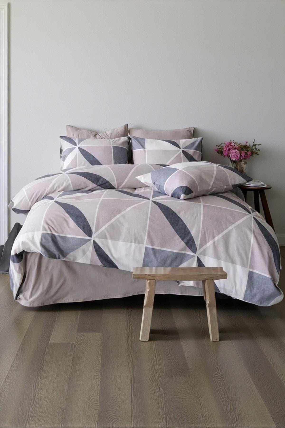 Komplet set posteljina Cotton 200x220cm Diamon Bej- Francuski ležaj