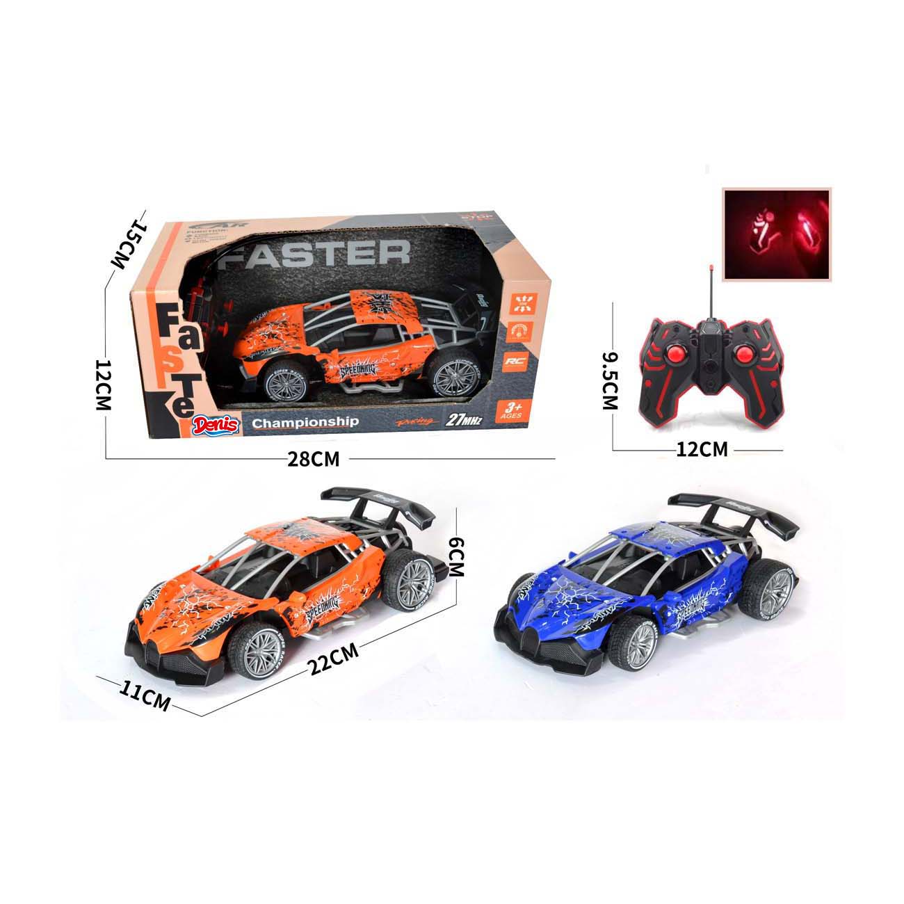 Sport auto Faster na daljinsko upravljanje, 2s