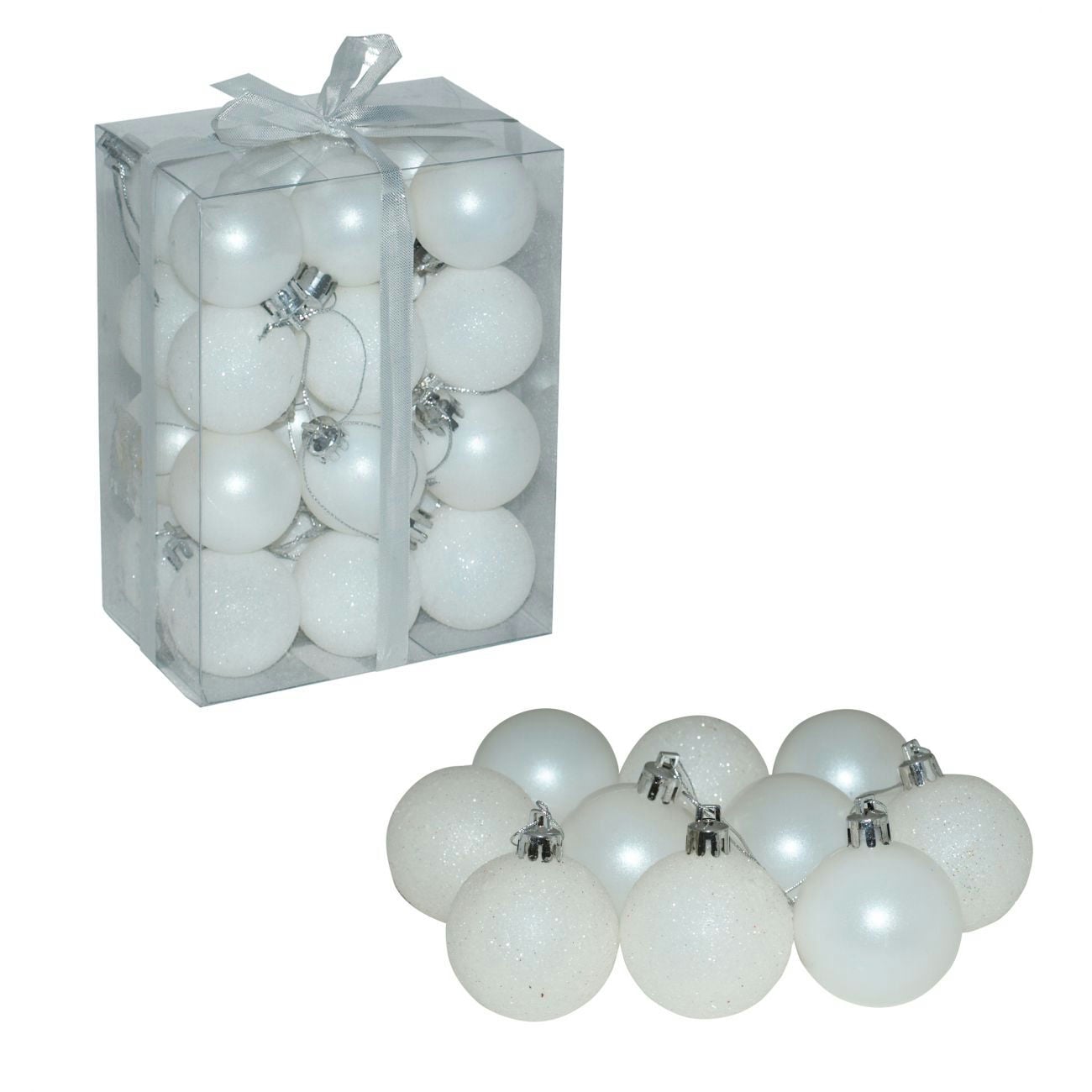 ***Kuglice 4cm 24 kom bele