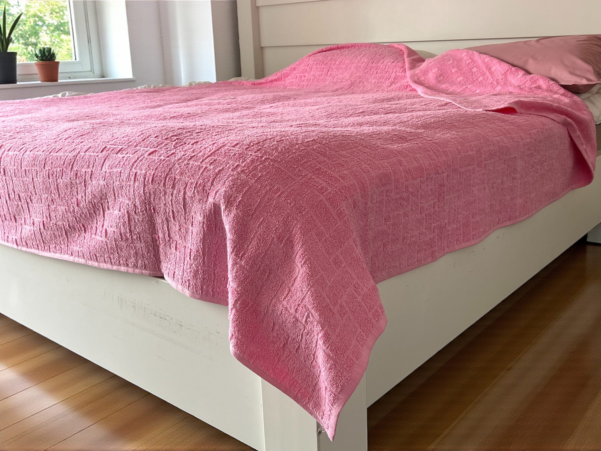 Frotirni prekrivač 200x200cm Roze boja