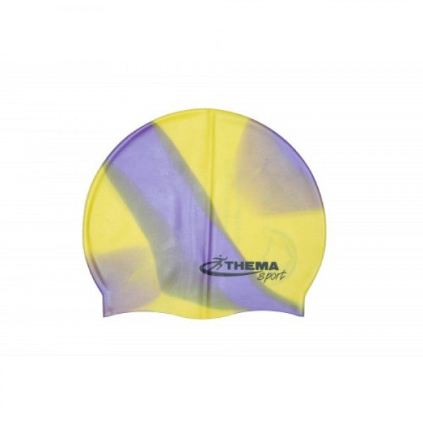 Kapica za plivanje, silikonska i elastična, ljubičasto žuta