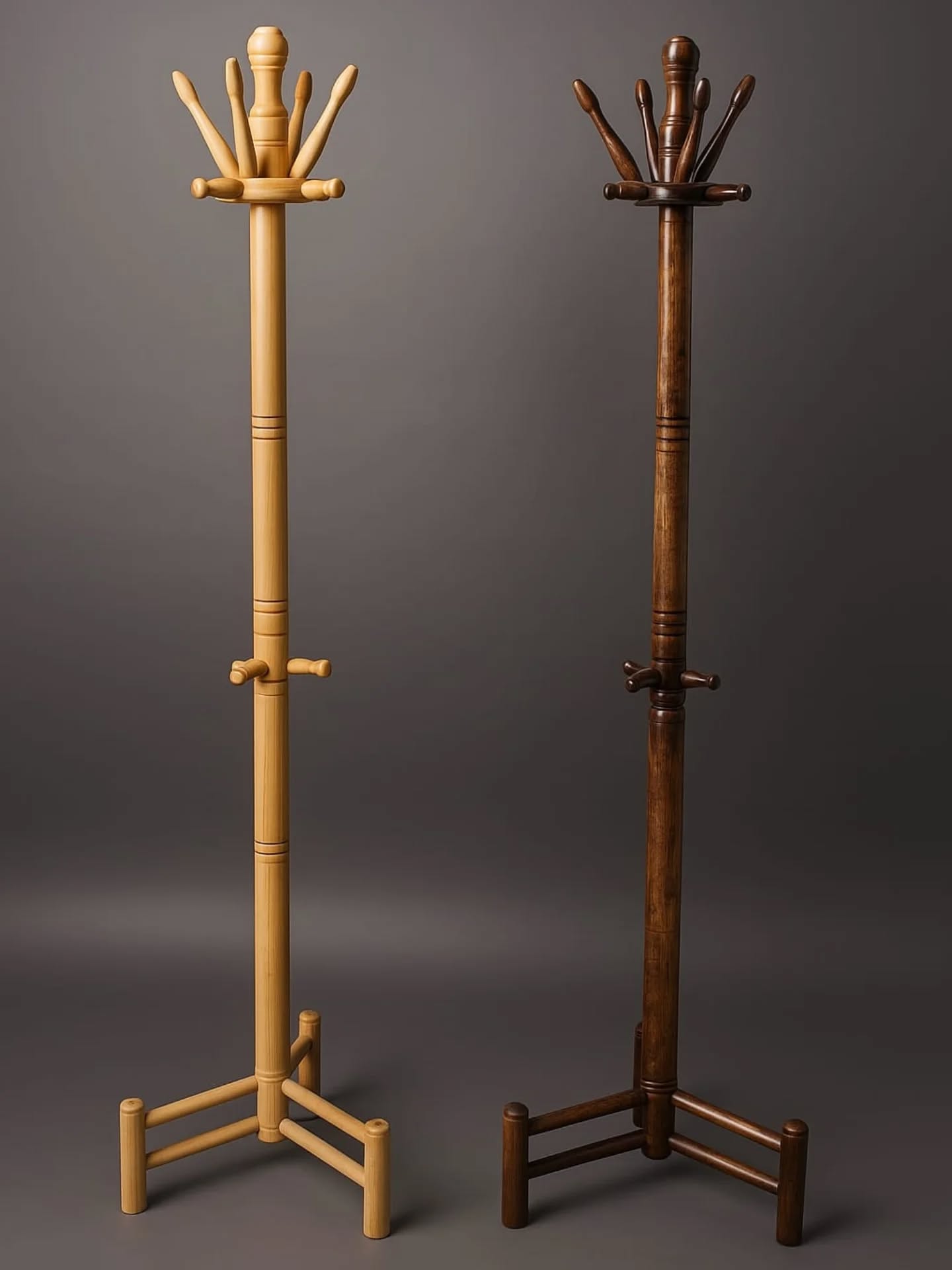 Drveni čiviluk, 173cm, braon