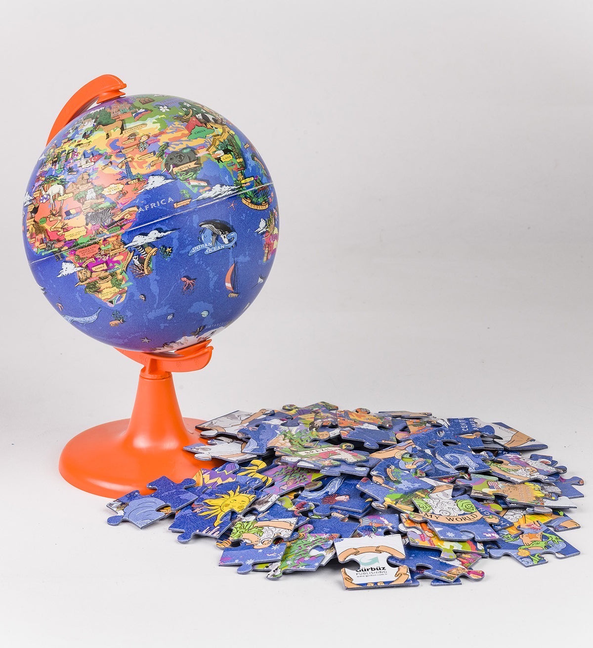 481521 GLOBUS+100PCS PUZZLE 15CM NA SRPSKOM JEZIKU