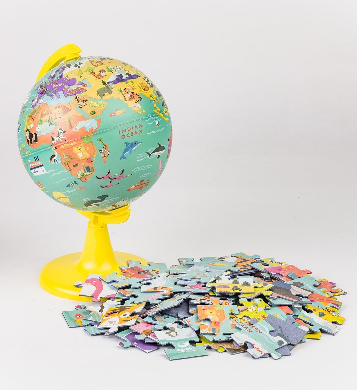 481514 GLOBUS+100PCS PUZZLE 15CM NA SRPSKOM JEZIKU