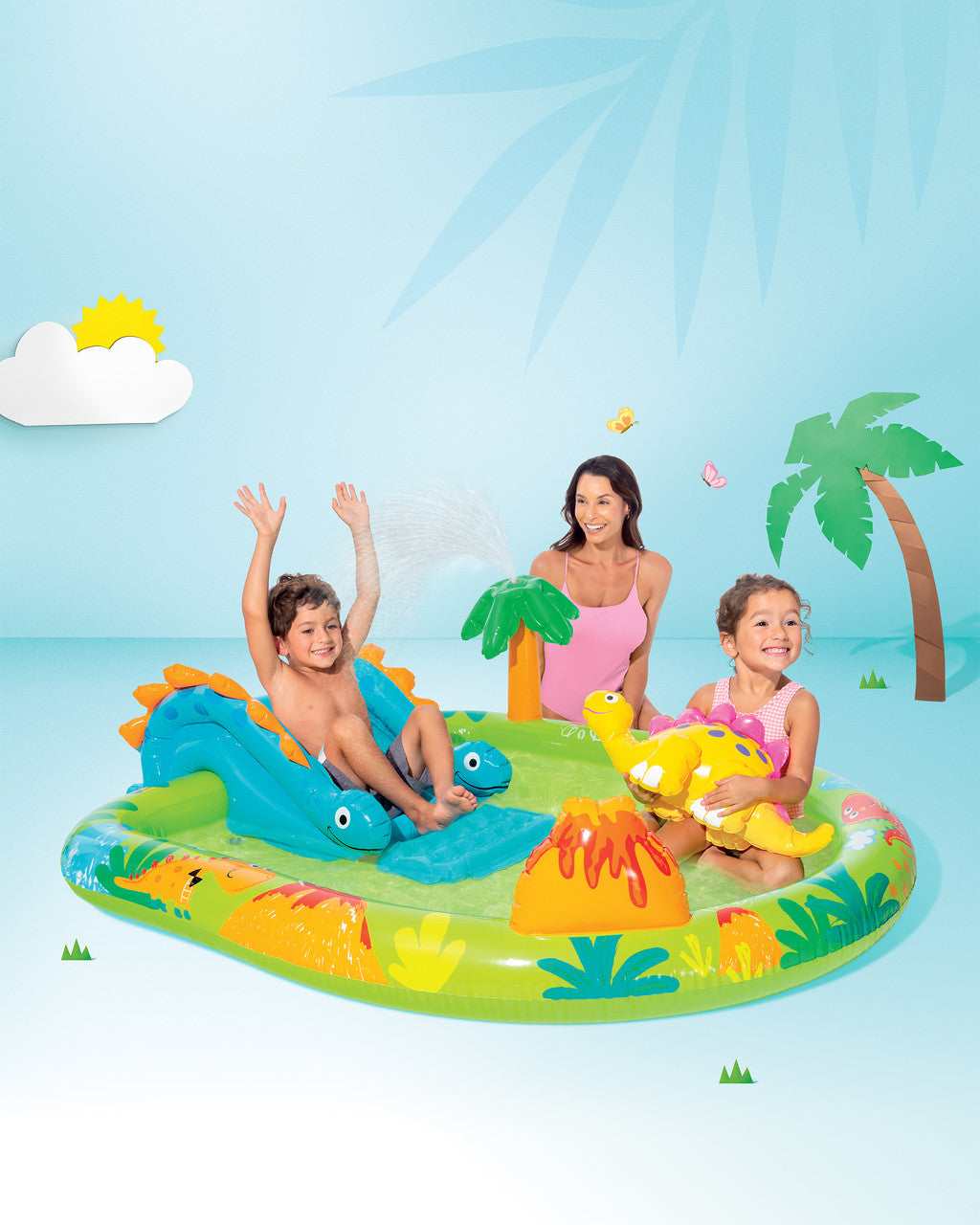 57166 Intex Little Dino bazen igraonica za decu sa prskalicom