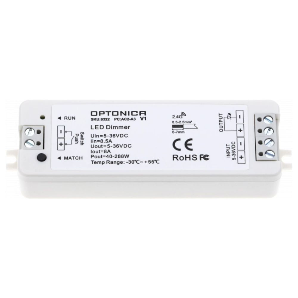 LED Kontroler Za LED Trake 1 Kanal 8.5A 40-288W (5-36V) V1
