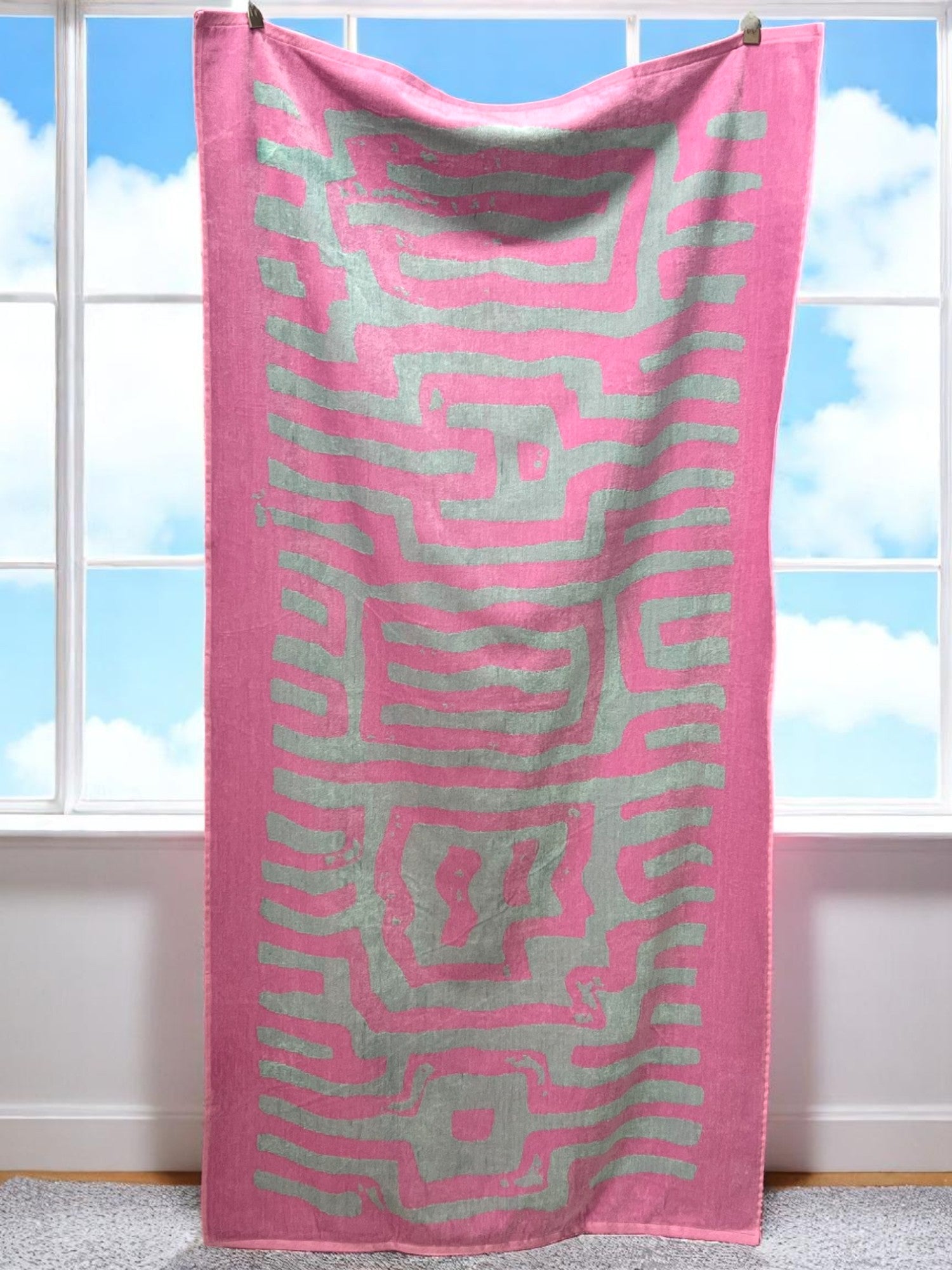 Plažni Peškir Pink Maze 83x163 cm