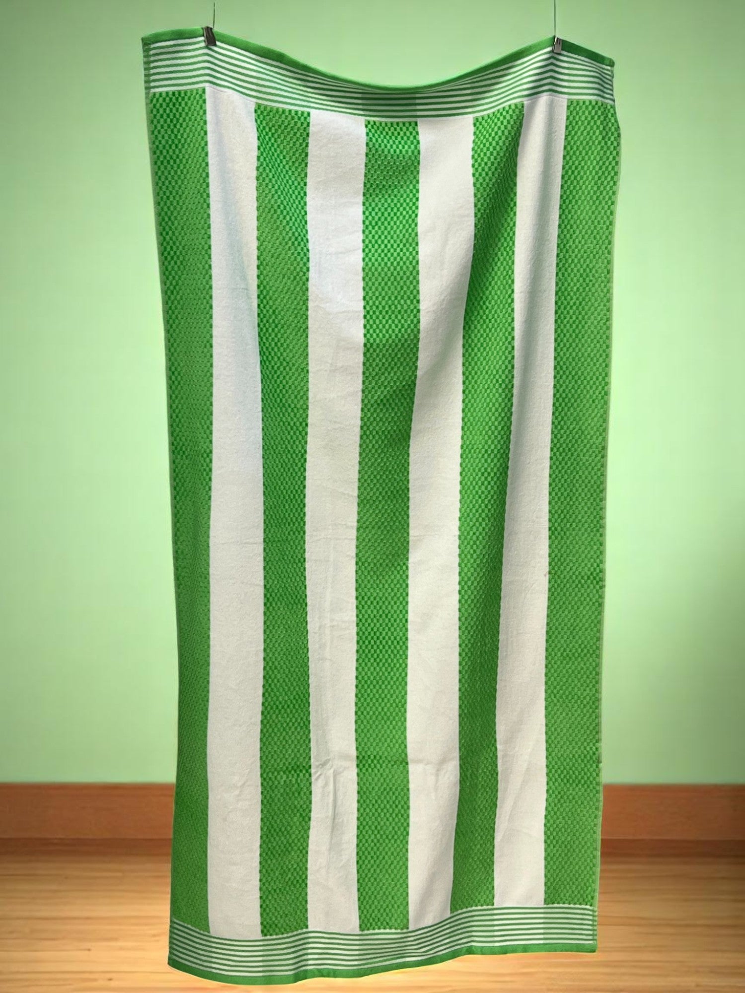 Plažni peškir "Lime Stripe" 160x83 cm – 100% pamuk A12