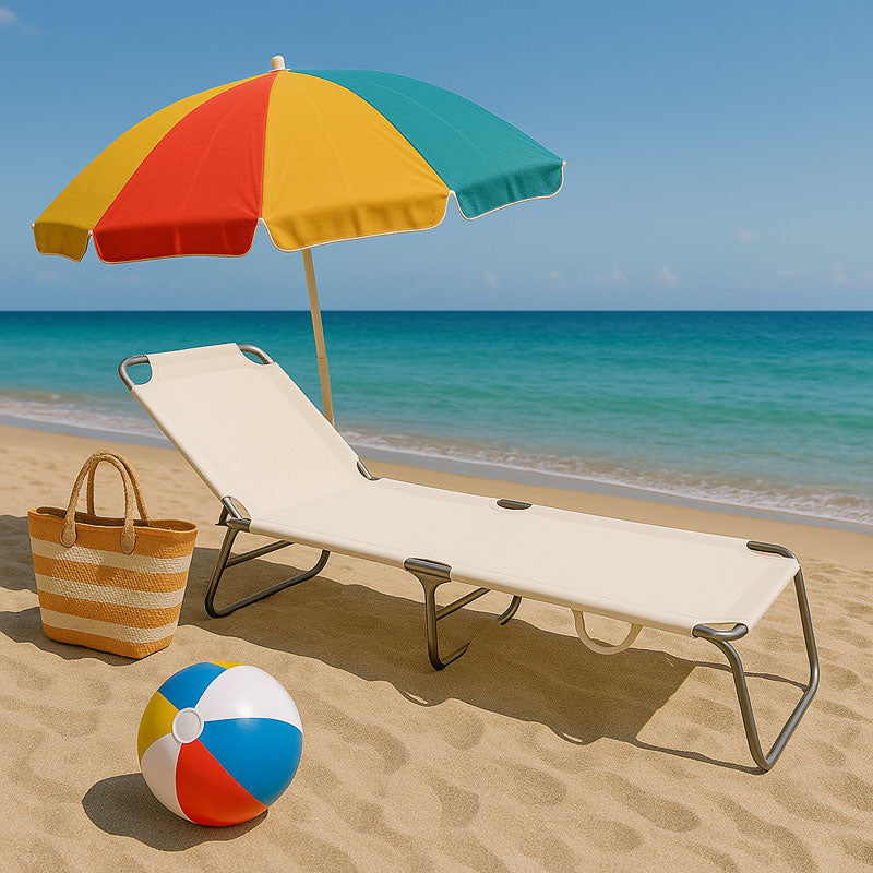 Baštenska ležaljka sklopiva bež 712000B