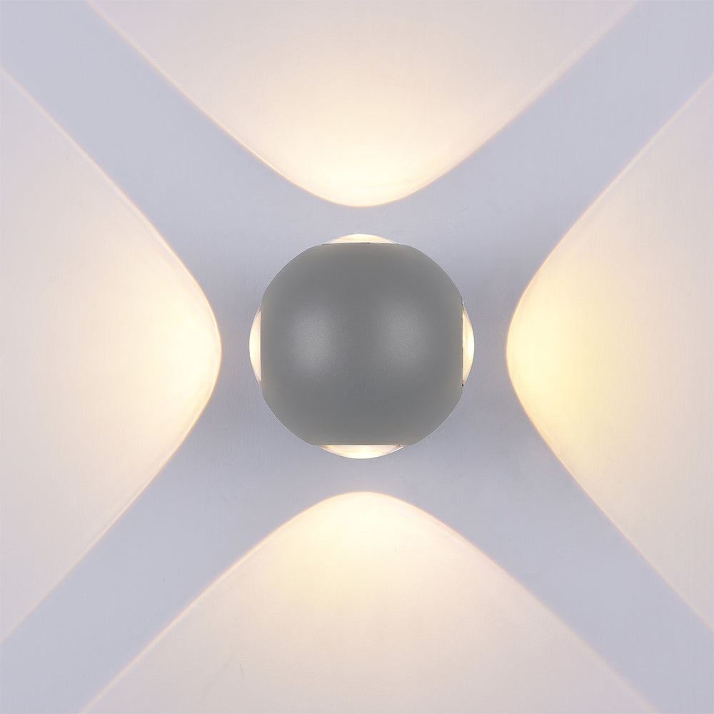 LED Zidna Lampa 4W 440Lm IP54 Siva