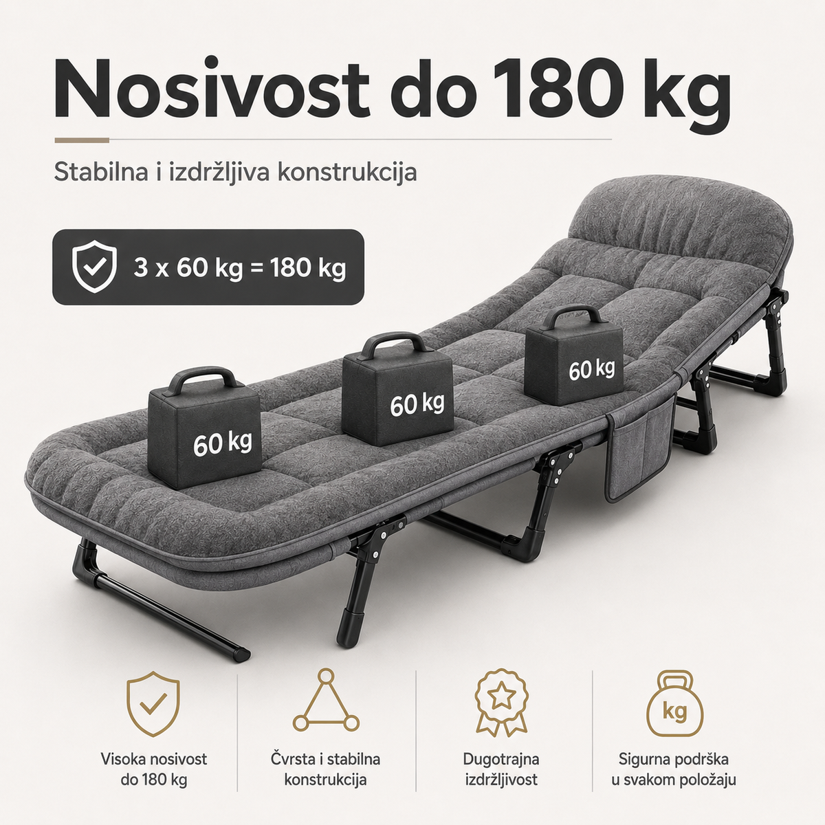 Višenamenski sklopivi krevet Demoro