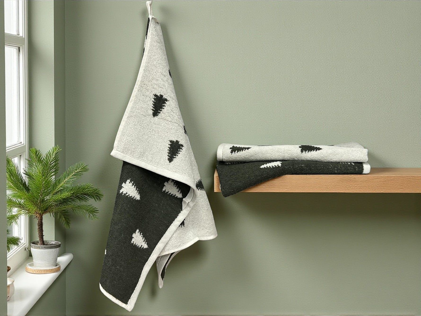 Peškir Stock 55x70cm Dezen S103 Zelena/Bela boja