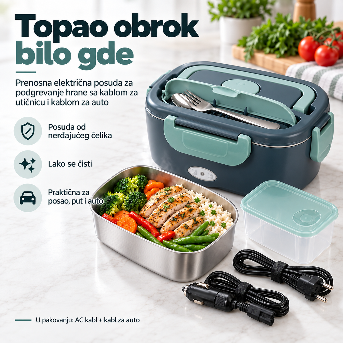 Električna posuda za topli obrok ThermoBox 1,5 L