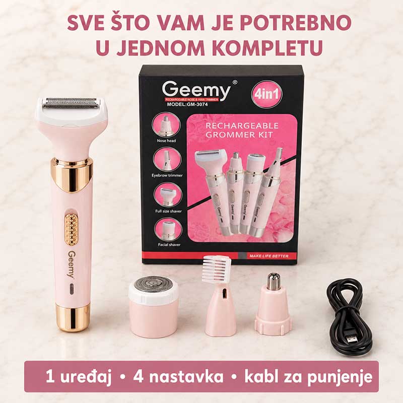 Gemmy 4 u 1 trimer za žene za lice i telo