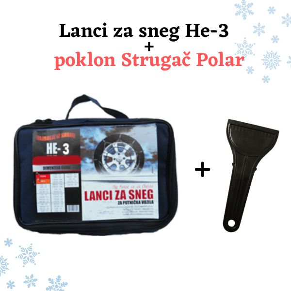 Lanci za sneg Sila He3 12mm plus poklon Strugač Polar