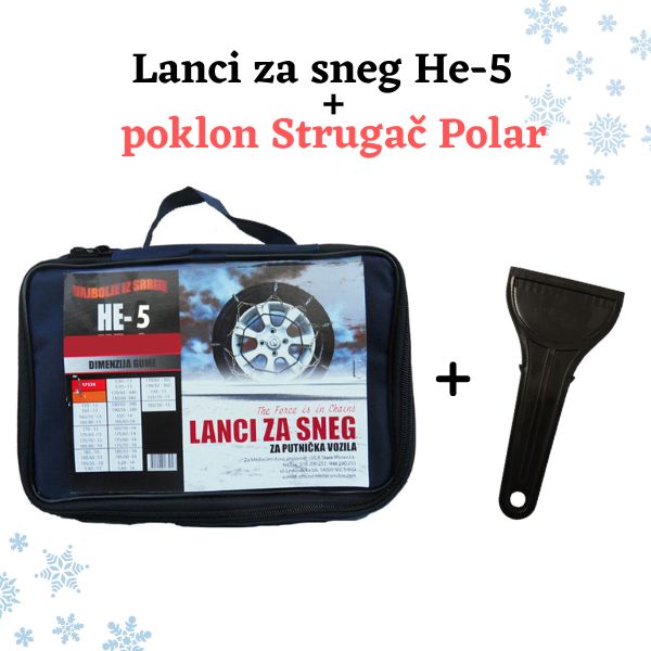 Lanci za sneg Sila He5 12mm plus poklon Strugač Polar