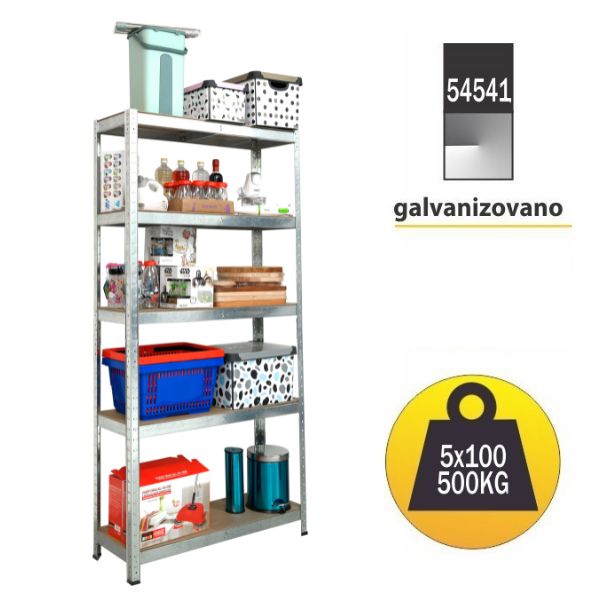 Polica metal medijapan 180x90x45cm 5X100kg